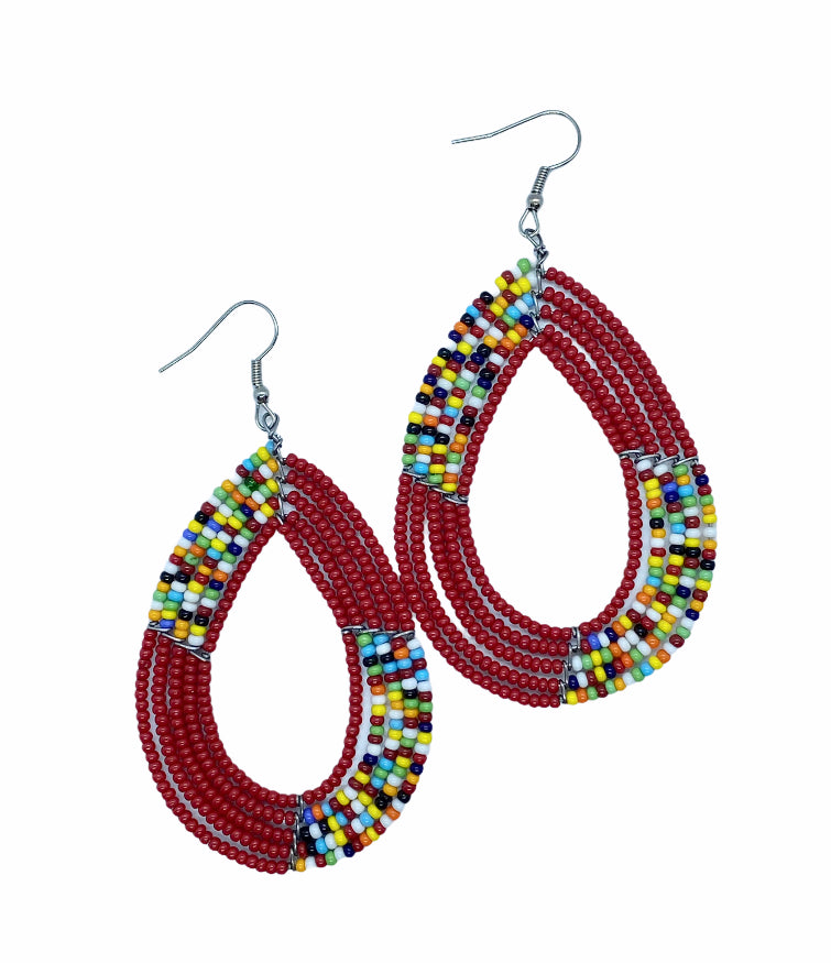 Ekundu - Maasai Earrings