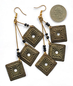 Mraba etched earrings