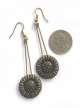 Sunflower pendant earrings