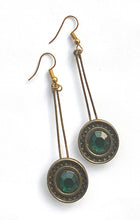 Green gem earrings