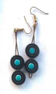 Mbili blue earrings