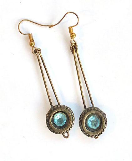 Blue gem earrings