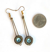 Blue gem earrings