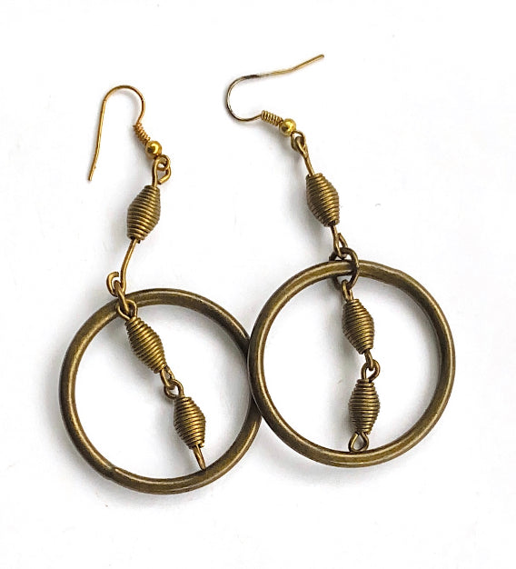 Spiral stem earrings