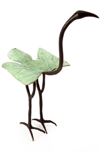 Green Leaf Ibis Bronze Sculpture