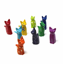 Soapstone Tiny Sitting Cats - Assorted Pack of 5 Colors