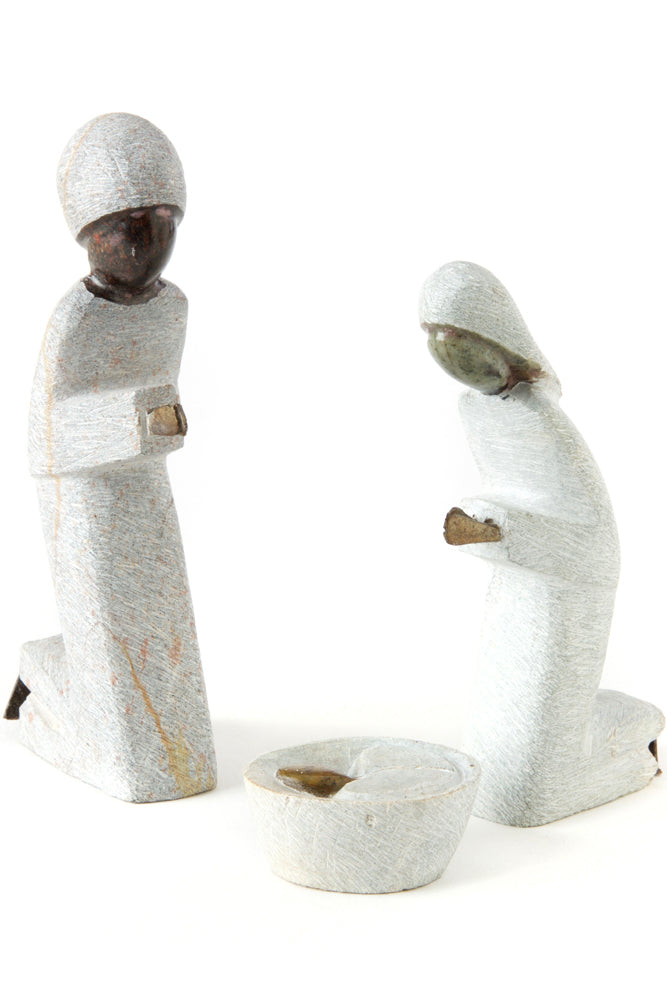 Stone Nativity 3 Piece Set