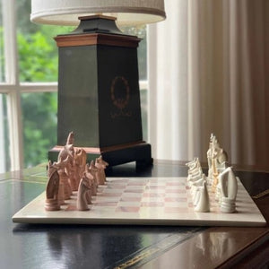 Hand Carved Soapstone Animal Chess Set - 15" Board