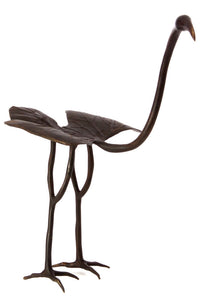 Brown Leaf Ibis Bronze Sculpture