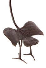 Brown Leaf Ibis Bronze Sculpture