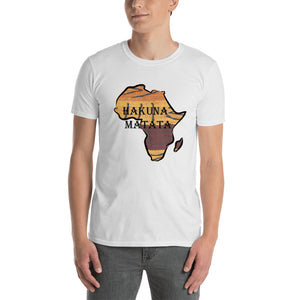 Hakuna Matata Unisex White T-shirt - Horizontal Design