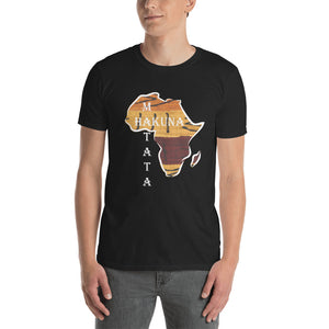 Hakuna Matata Unisex Black T-Shirt - Vertical Design